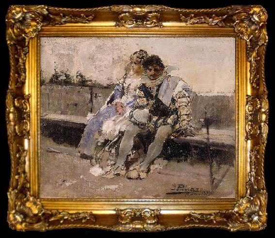 framed  Ignacio Pinazo Camarlench Enamorados, ta009-2